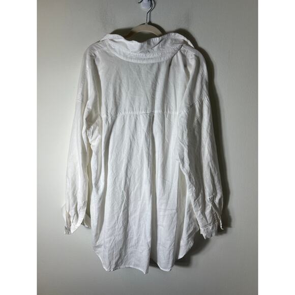 Womens English Factory White Button Up Blouse Sz 3X - Picture 2 of 3